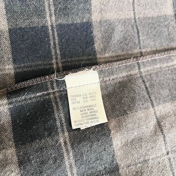 Escada Brown Black Plaid Wool Pleated Leather Belt Midi Kilt Skirt Size 38/ US M - Picture 12 of 12